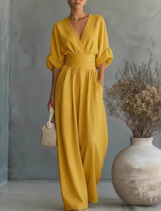 Clarissa | Wide-Leg V-Neck Jumpsuit