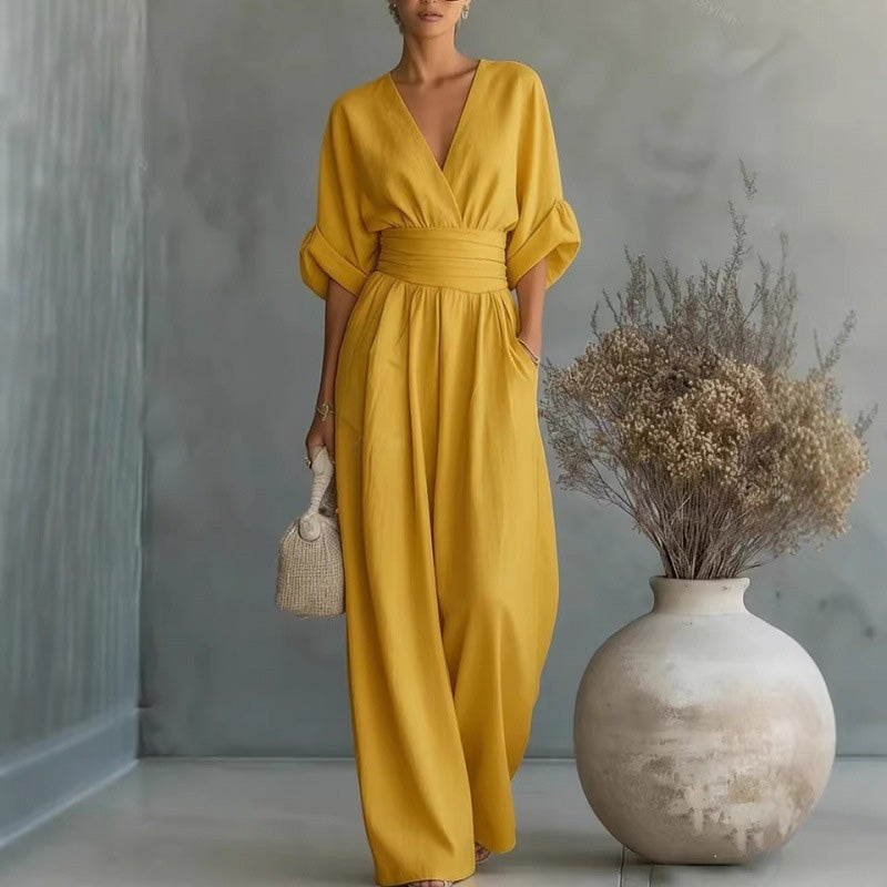 Clarissa | Wide-Leg V-Neck Jumpsuit