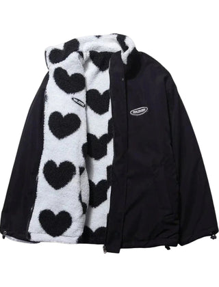 Clara | Reversible Heart Print Jacket