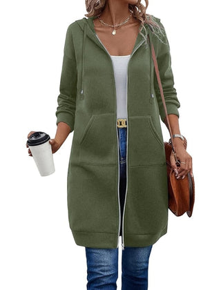 Harriet | Zip-Front Longline Hoodie