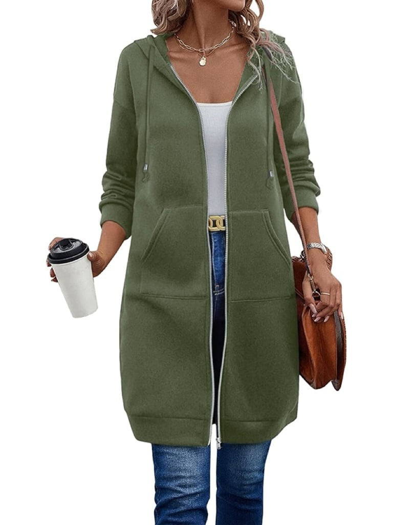 Harriet | Zip-Front Longline Hoodie
