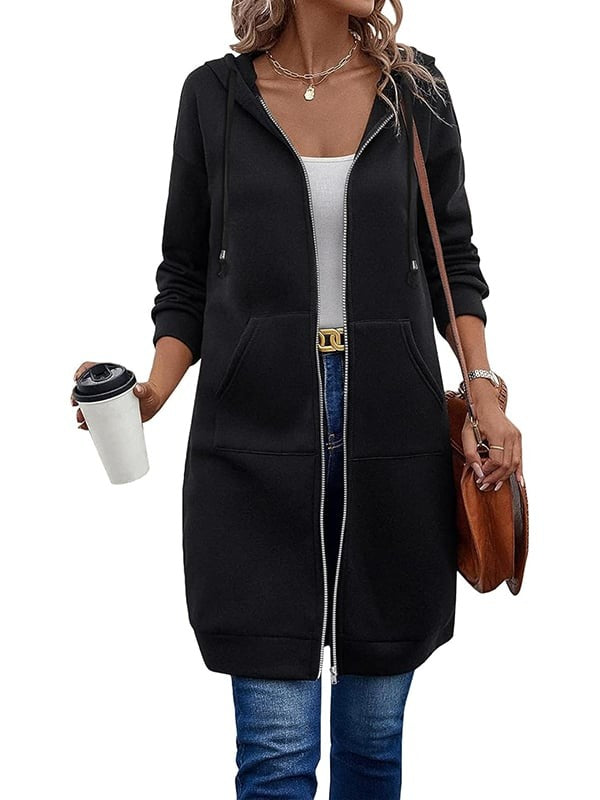 Harriet | Zip-Front Longline Hoodie