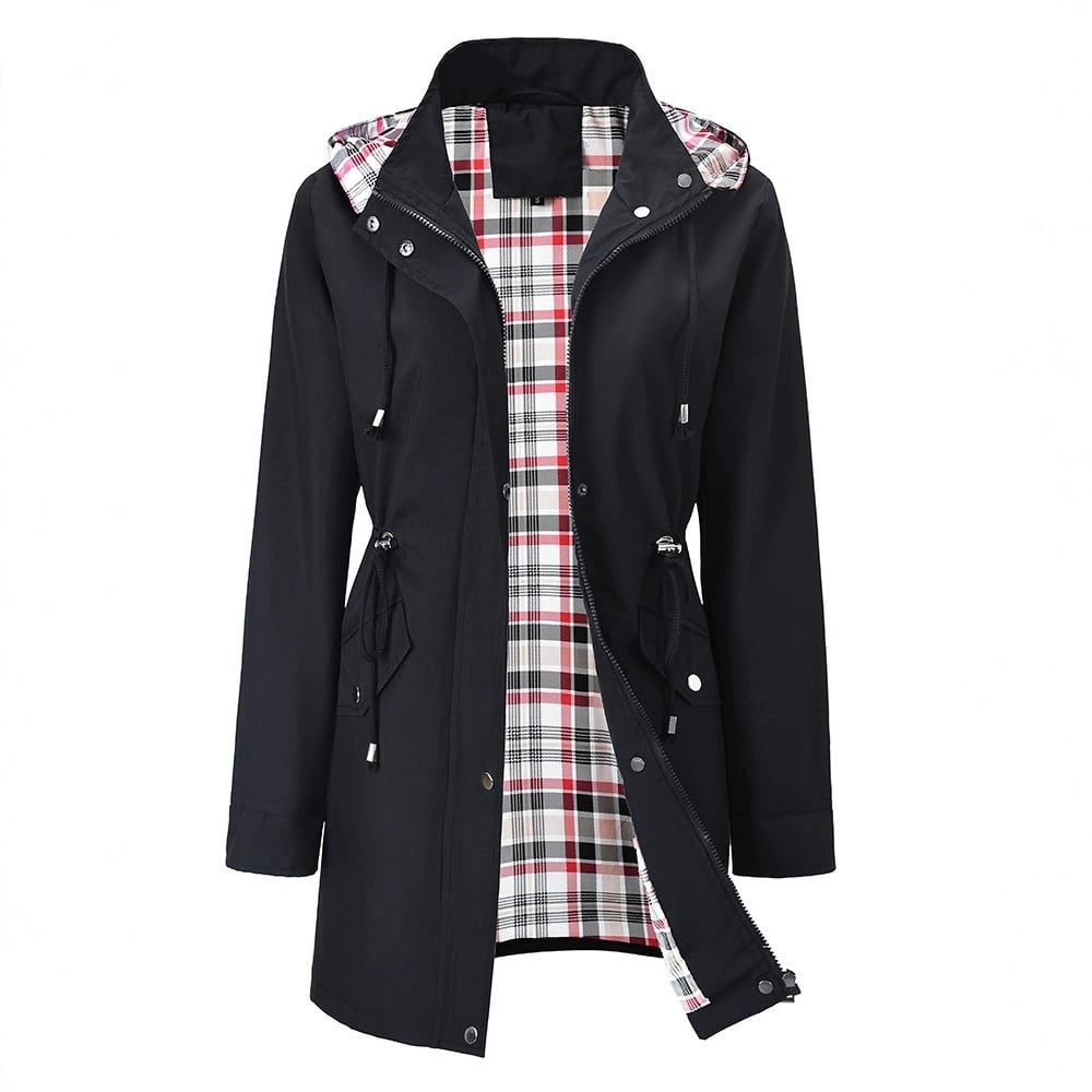 Harriet | Hooded Drawstring Rain Jacket