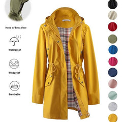 Harriet | Hooded Drawstring Rain Jacket
