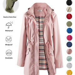 Harriet | Hooded Drawstring Rain Jacket