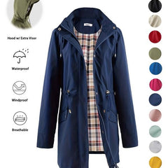 Harriet | Hooded Drawstring Rain Jacket