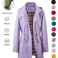 Harriet | Hooded Drawstring Rain Jacket