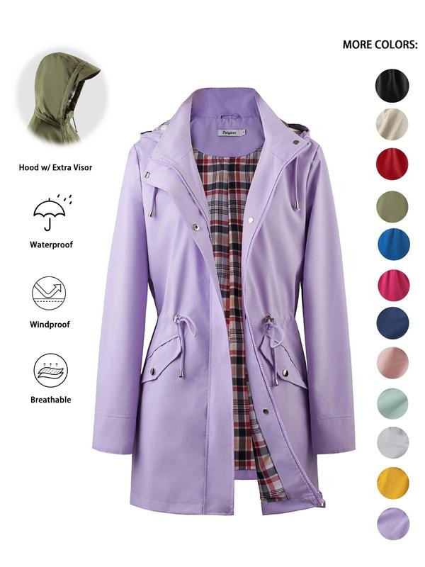 Harriet | Hooded Drawstring Rain Jacket