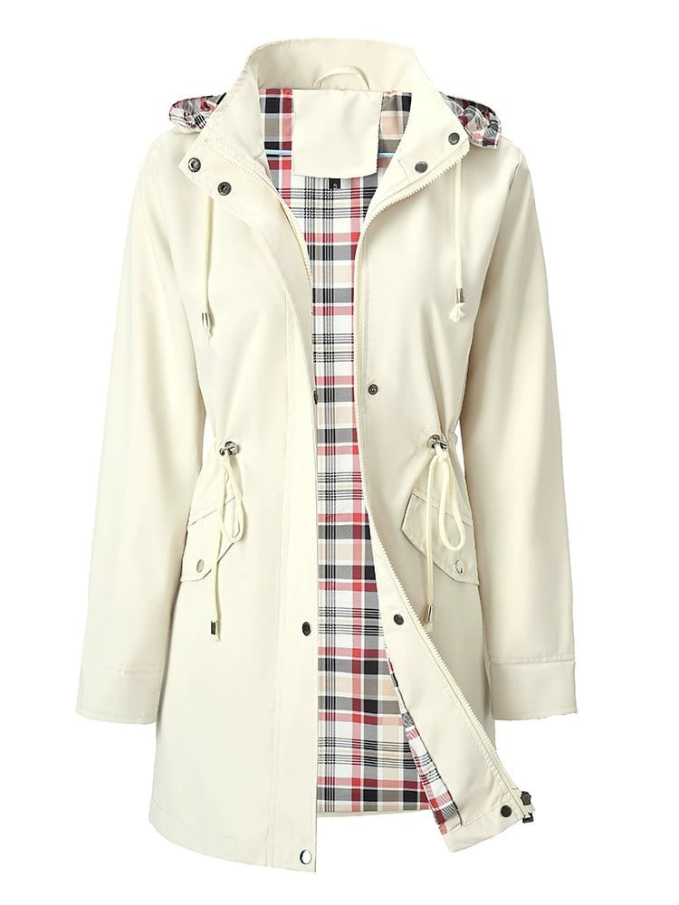 Harriet | Hooded Drawstring Rain Jacket