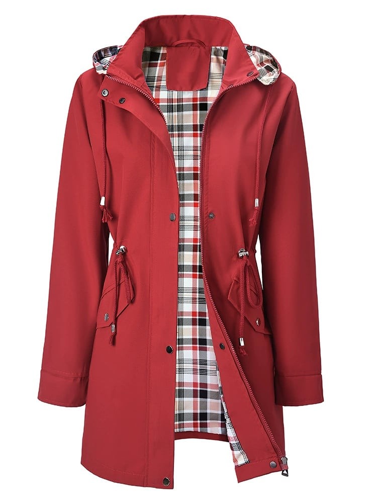 Harriet | Hooded Drawstring Rain Jacket