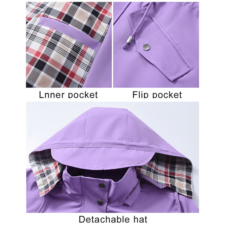 Harriet | Hooded Drawstring Rain Jacket