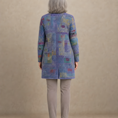 Patchouli | Artistic Button Cardigan – Purple (back)