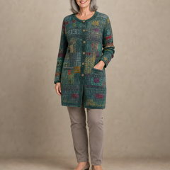 Patchouli | Artistic Button Cardigan – Dark Green