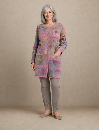 Patchouli | Artistic Button Cardigan – Pink