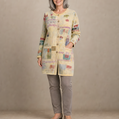 Patchouli | Artistic Button Cardigan – Light Yellow