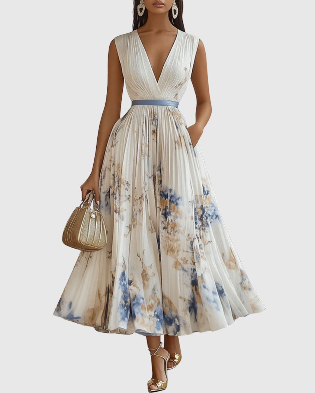 Rowella | Pleated Maxi Dress