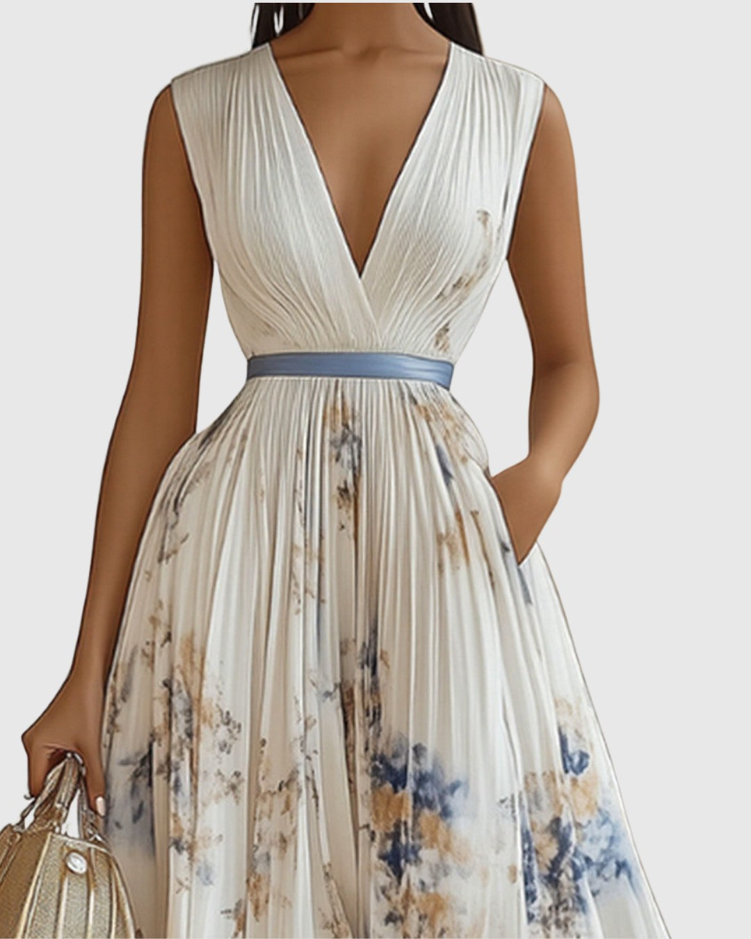 Rowella | Pleated Maxi Dress