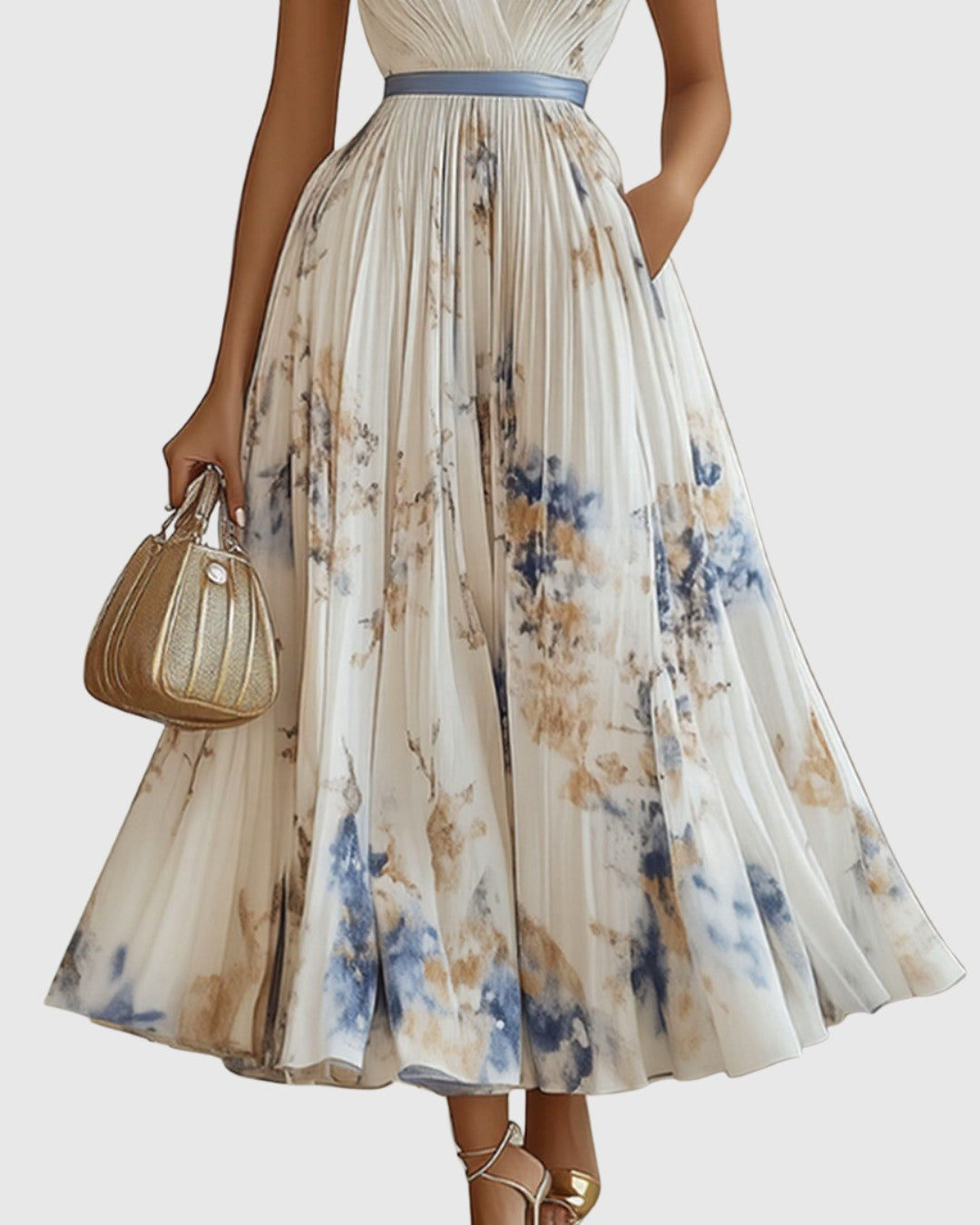 Rowella | Pleated Maxi Dress
