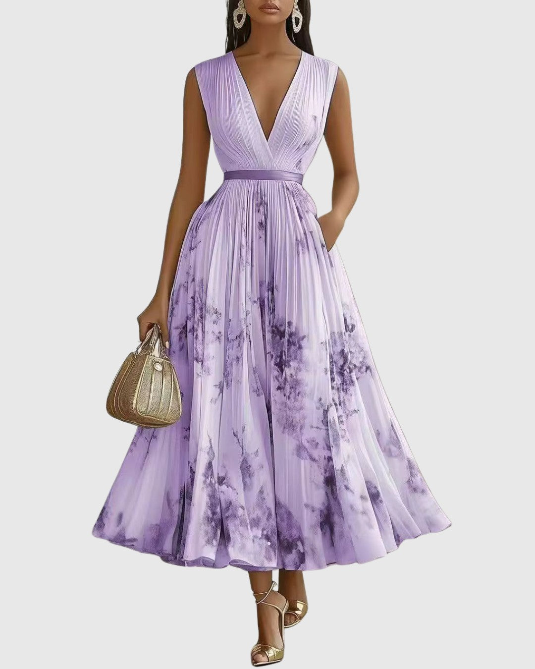 Rowella | Pleated Maxi Dress