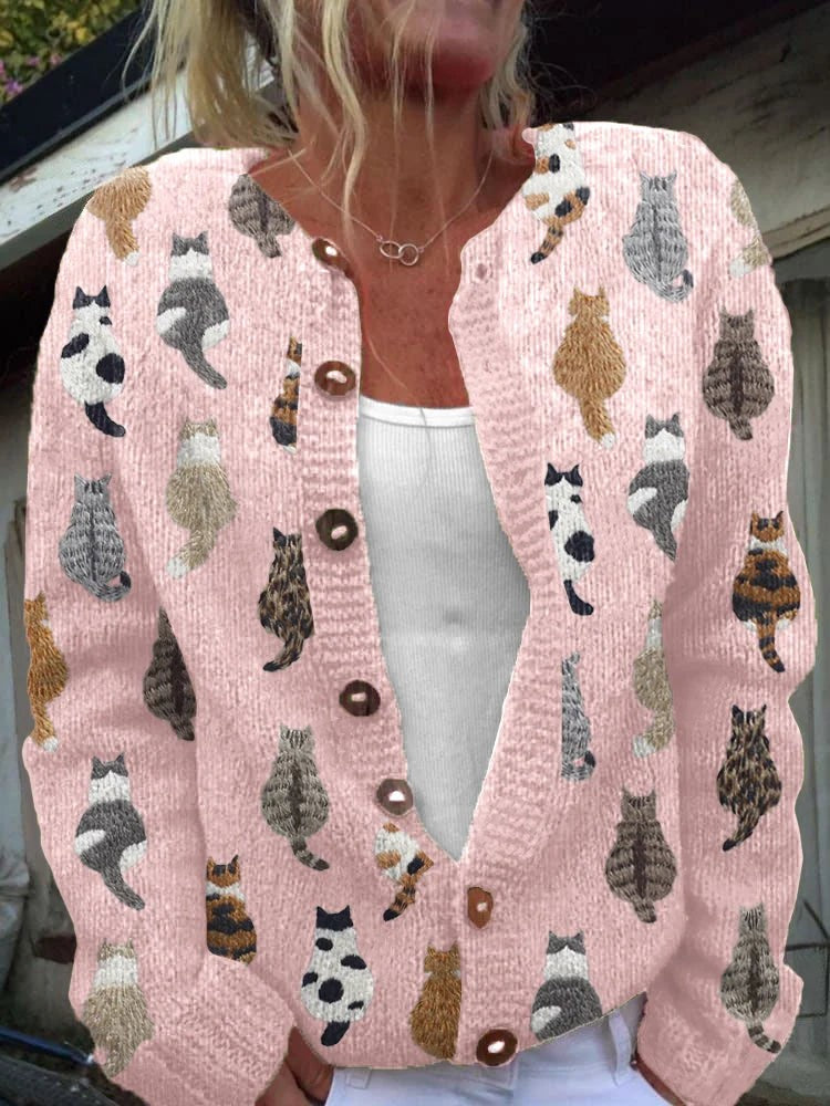 Bramley | Cat Motif Cardigan