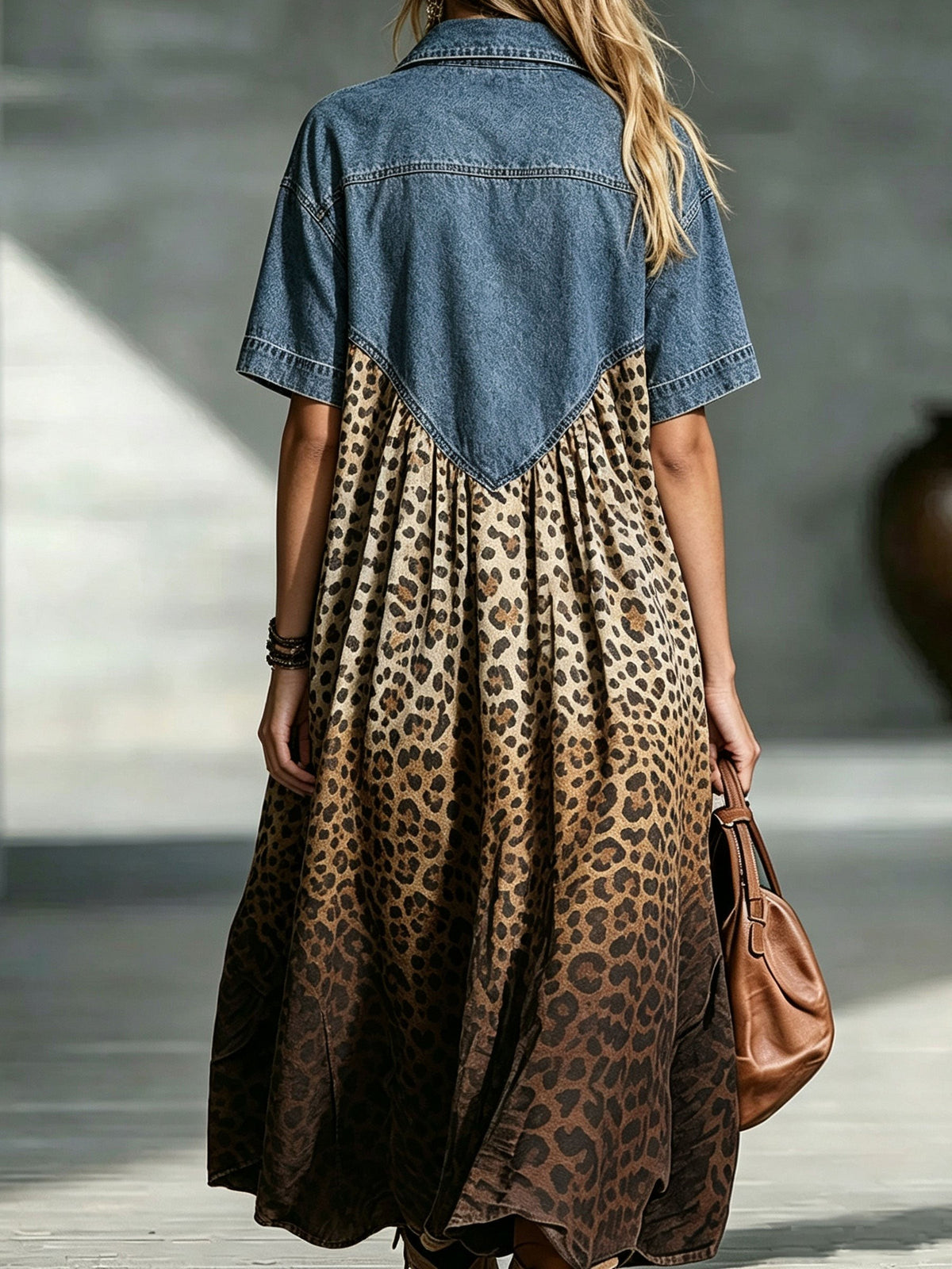 Penny | Denim Top Midi Dress