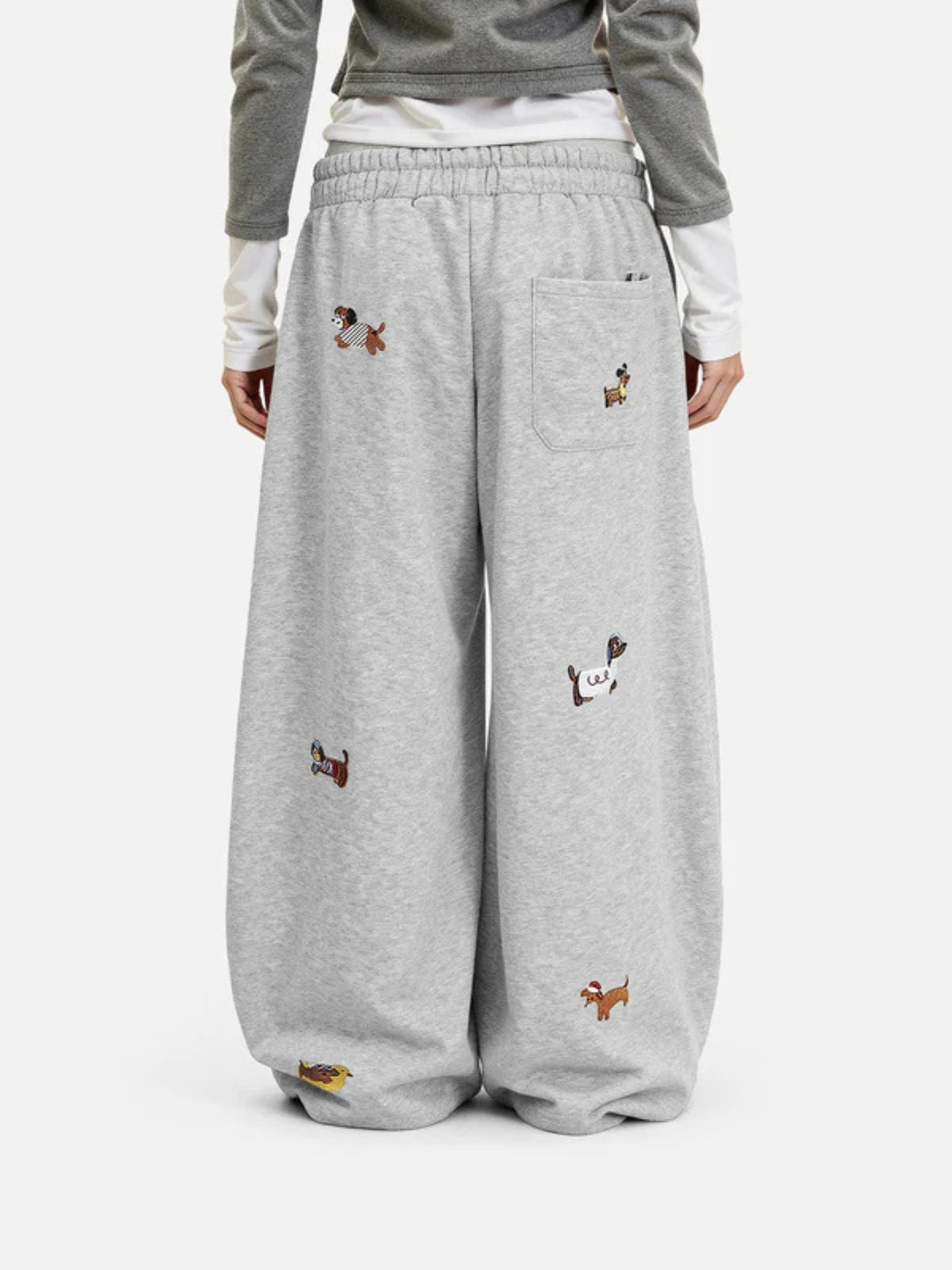 Amalfi | Embroidered Barrel-Leg Sweatpants