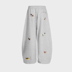 Amalfi | Embroidered Barrel-Leg Sweatpants