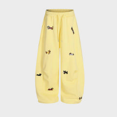 Amalfi | Embroidered Barrel-Leg Sweatpants