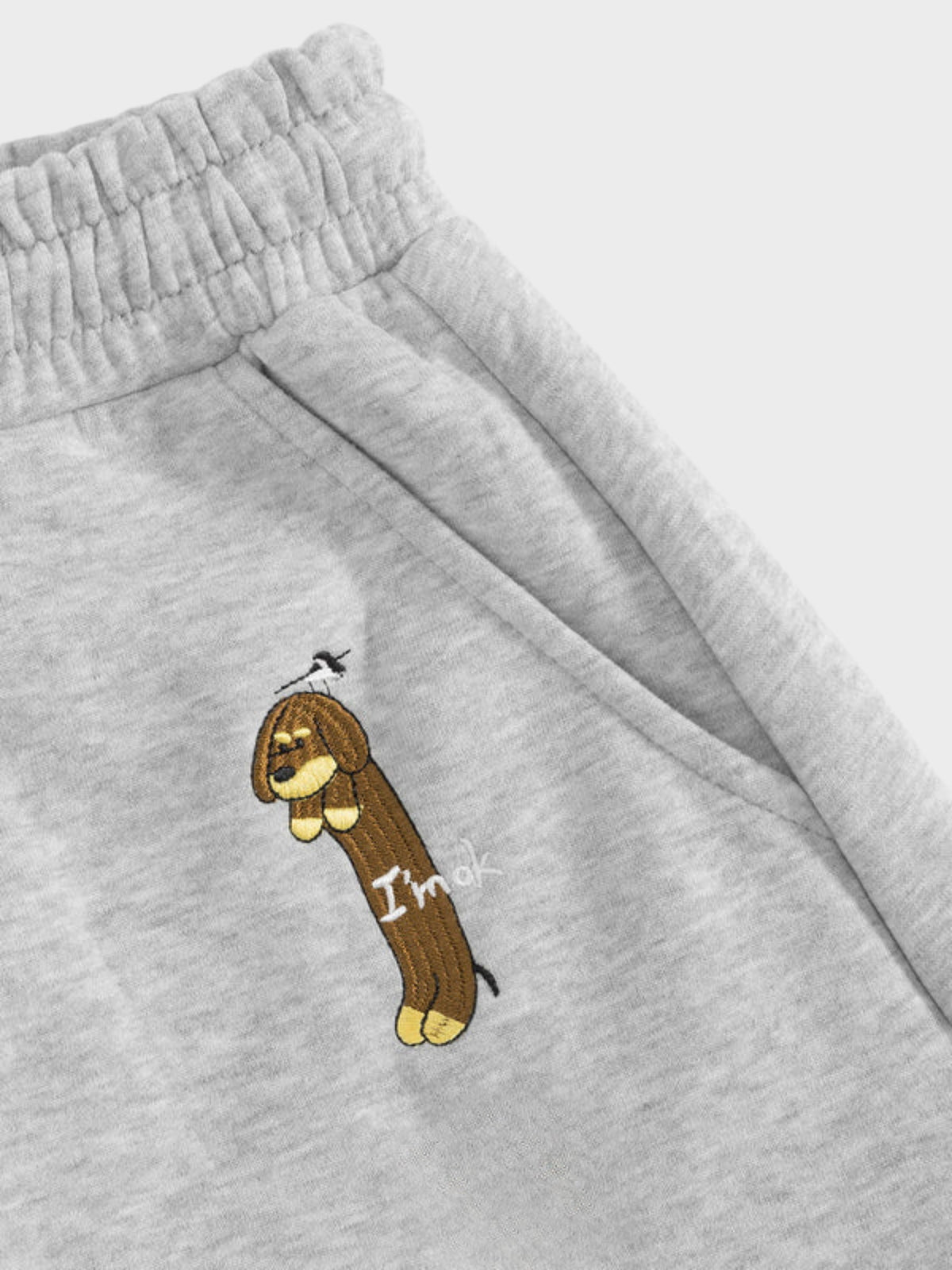 Amalfi | Embroidered Barrel-Leg Sweatpants