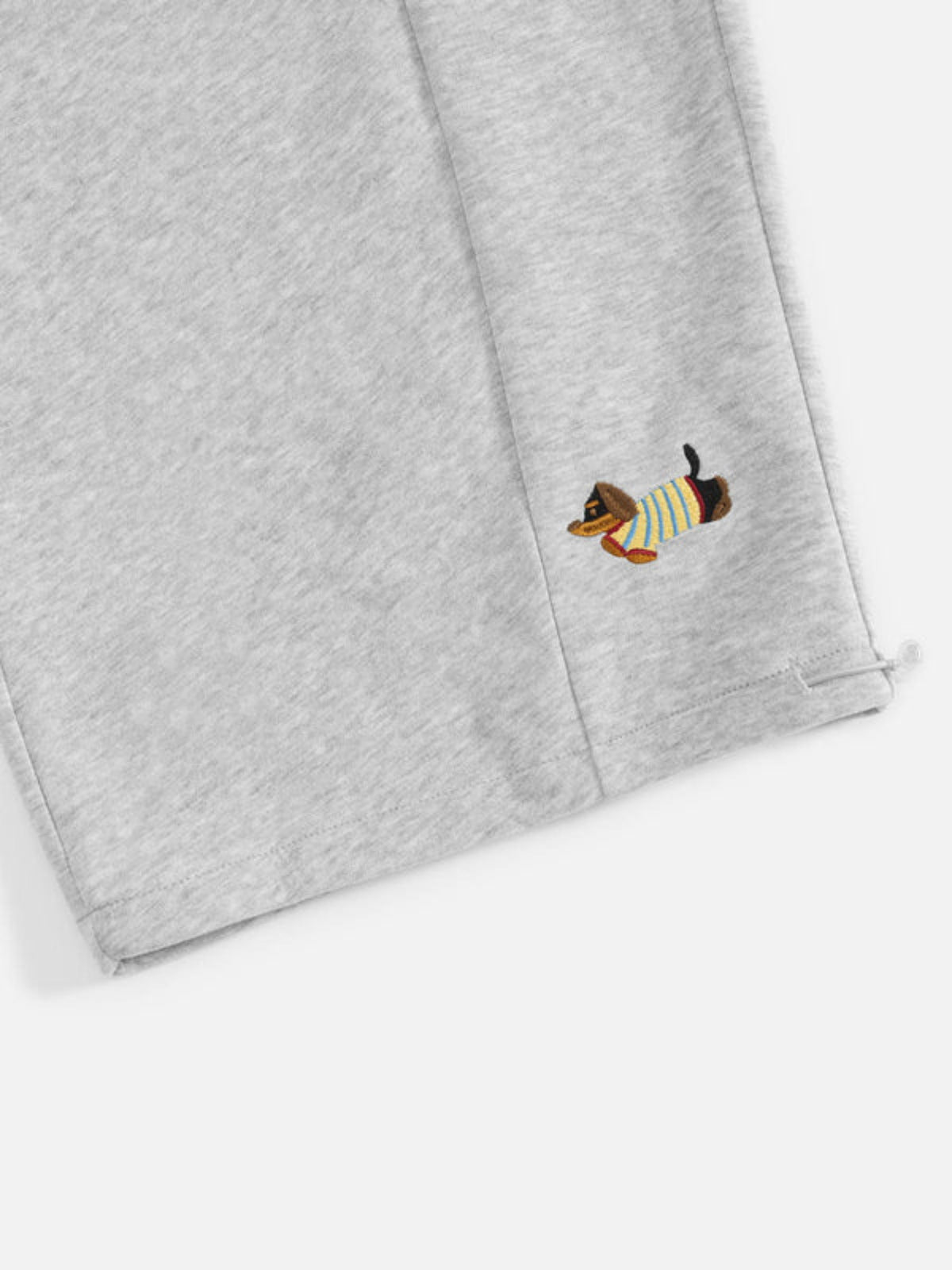 Barrel-Leg Embroidered Pup Sweatpants – Relaxed Fit