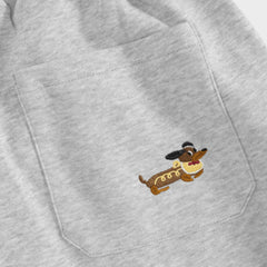 Barrel-Leg Embroidered Pup Sweatpants – Relaxed Fit