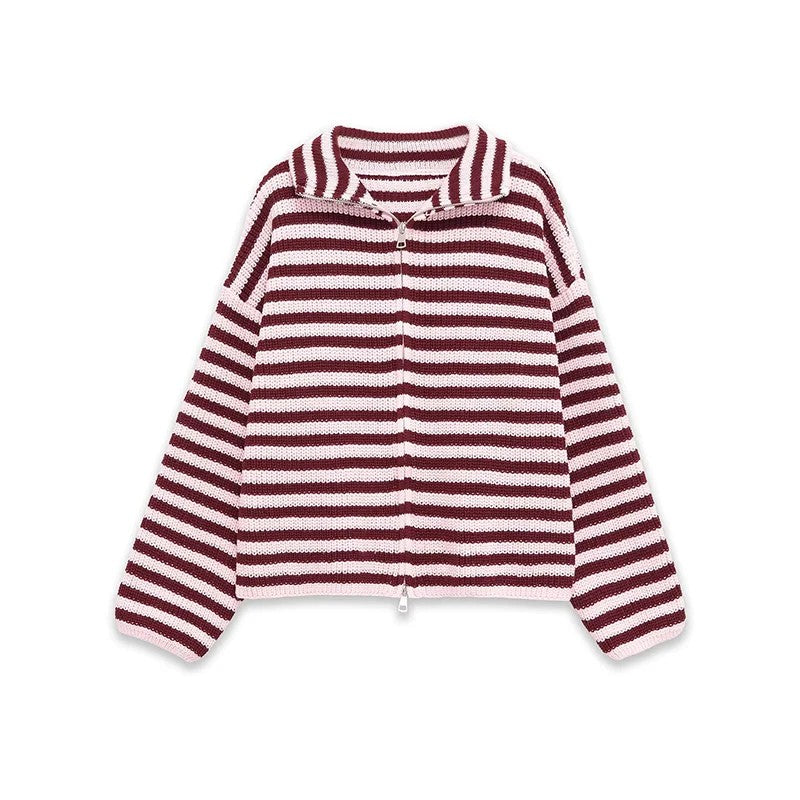 Felicity | Striped Zip Cardigan