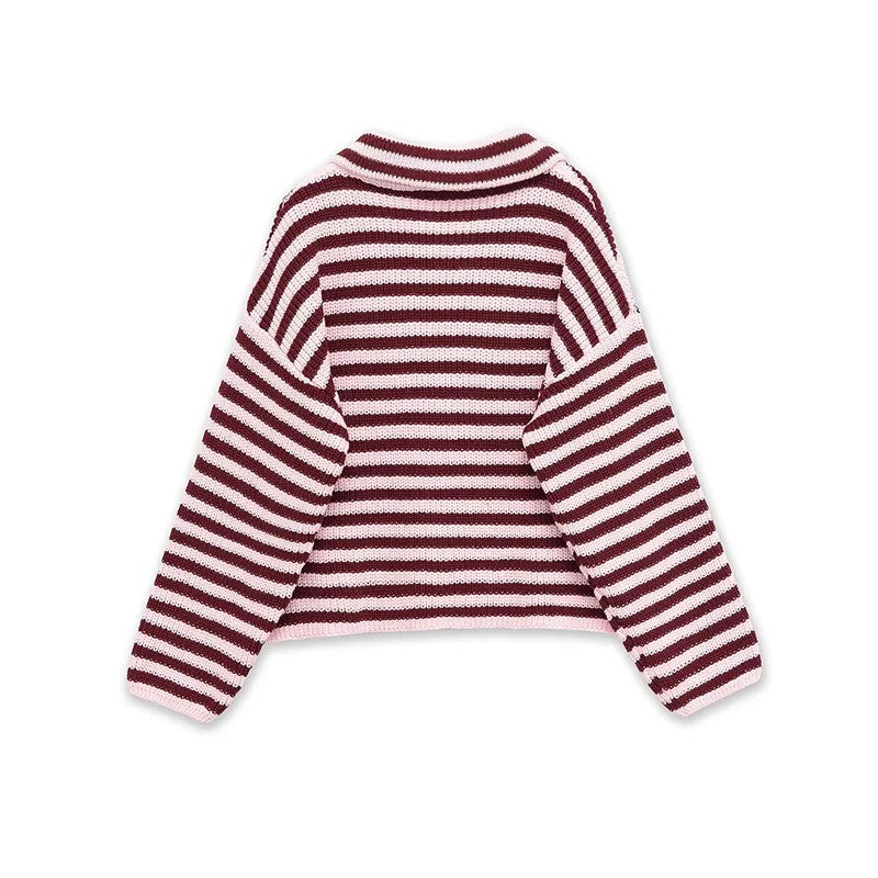 Felicity | Striped Zip Cardigan