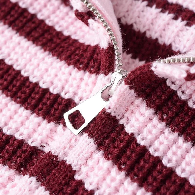 Felicity | Striped Zip Cardigan