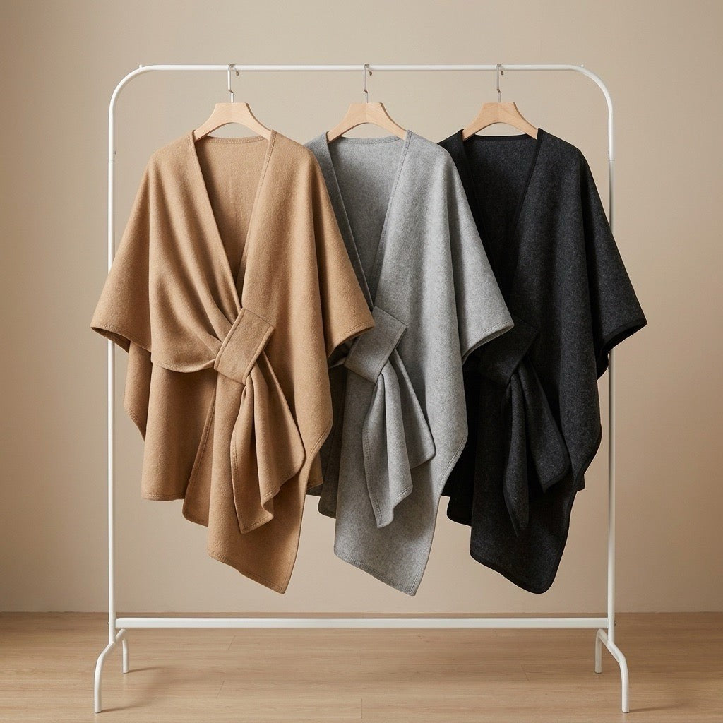 Clara | Loop-Front Poncho Scarf