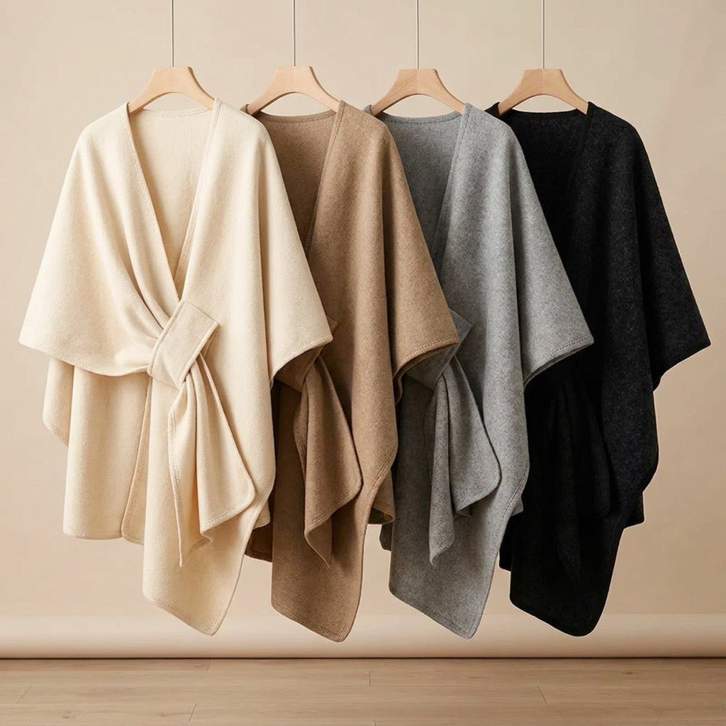 Clara | Loop-Front Poncho Scarf