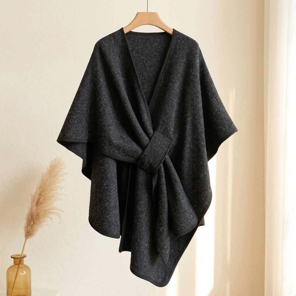 Clara | Loop-Front Poncho Scarf