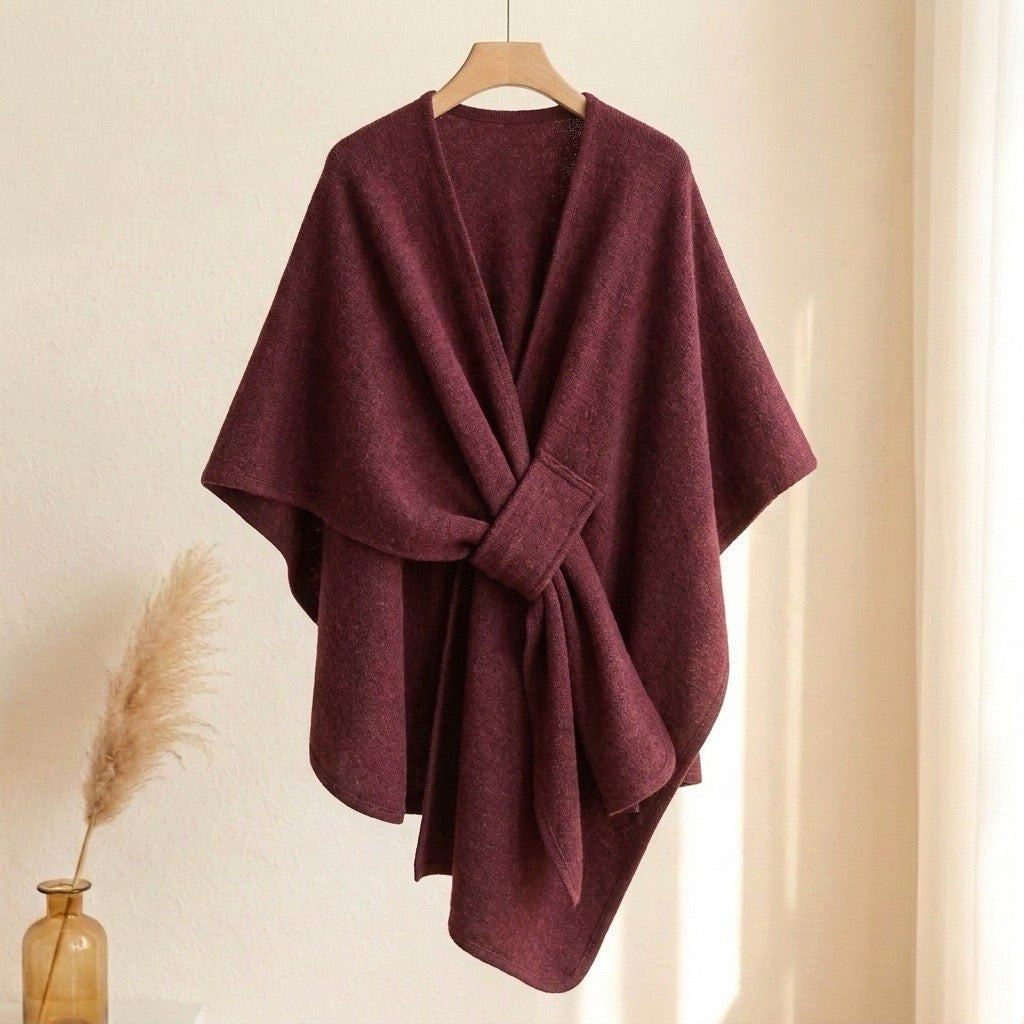 Clara | Loop-Front Poncho Scarf