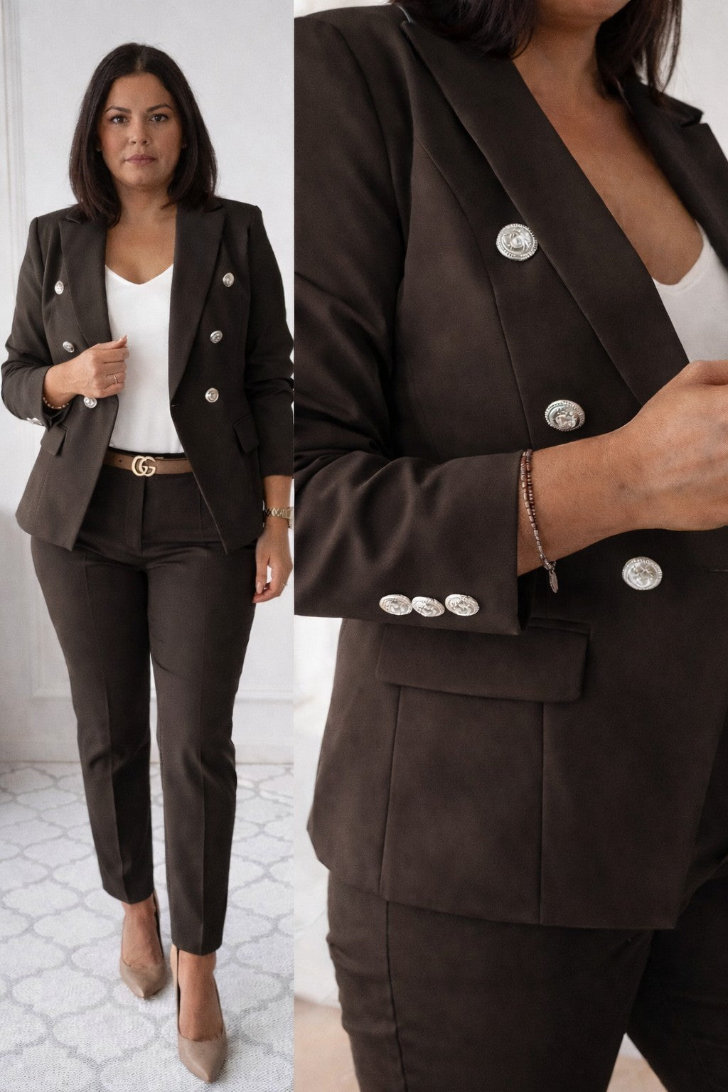Enrica | Tailored Jacket & Cigarette Trousers