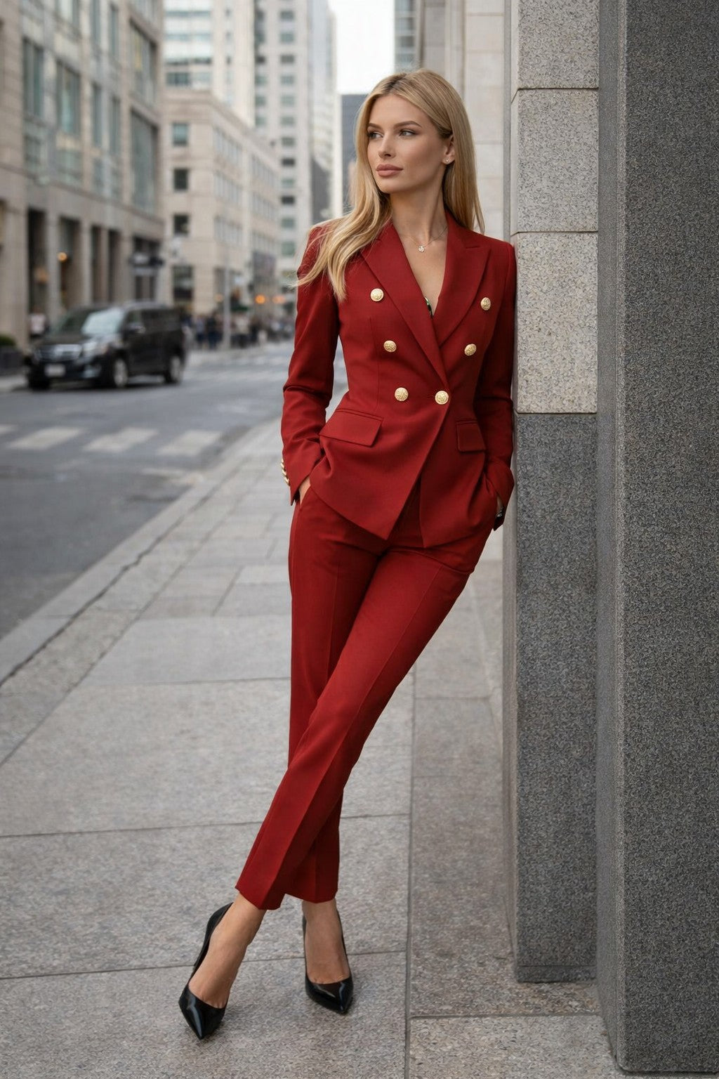 Enrica | Tailored Jacket & Cigarette Trousers