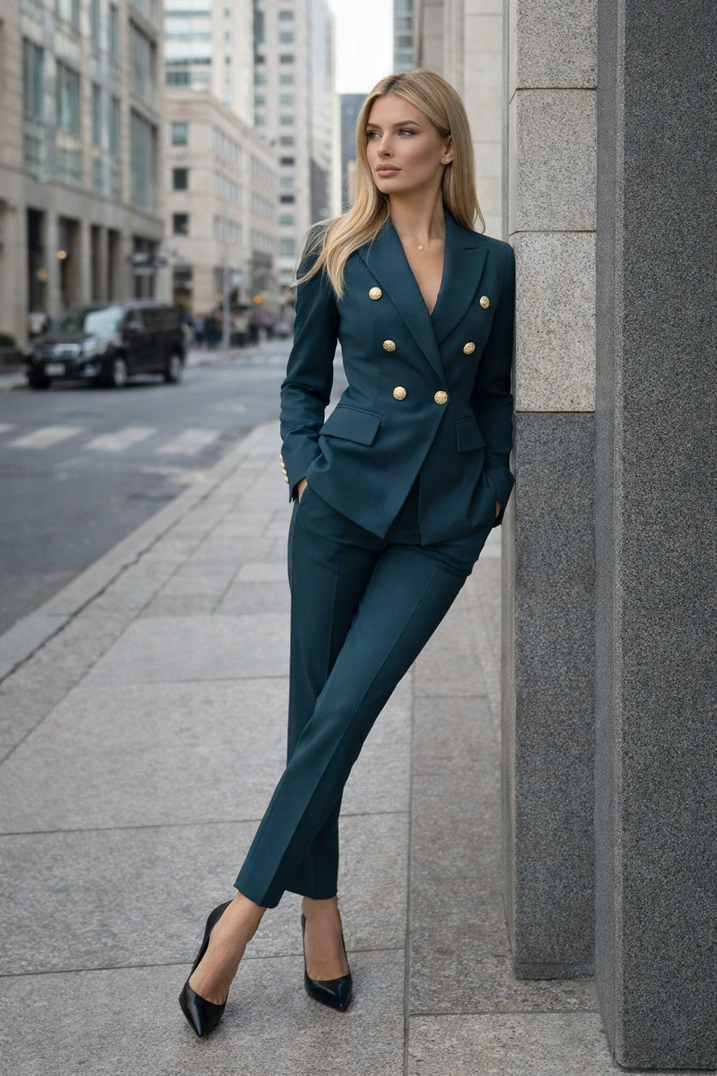 Enrica | Tailored Jacket & Cigarette Trousers