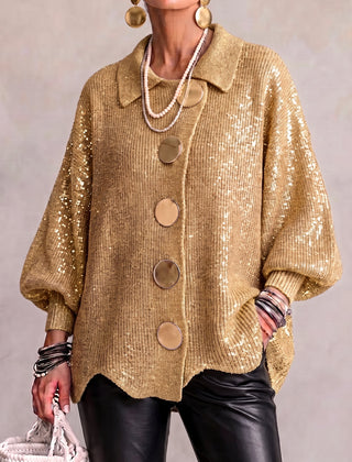 Isadora | Oversized Collared Cardigan