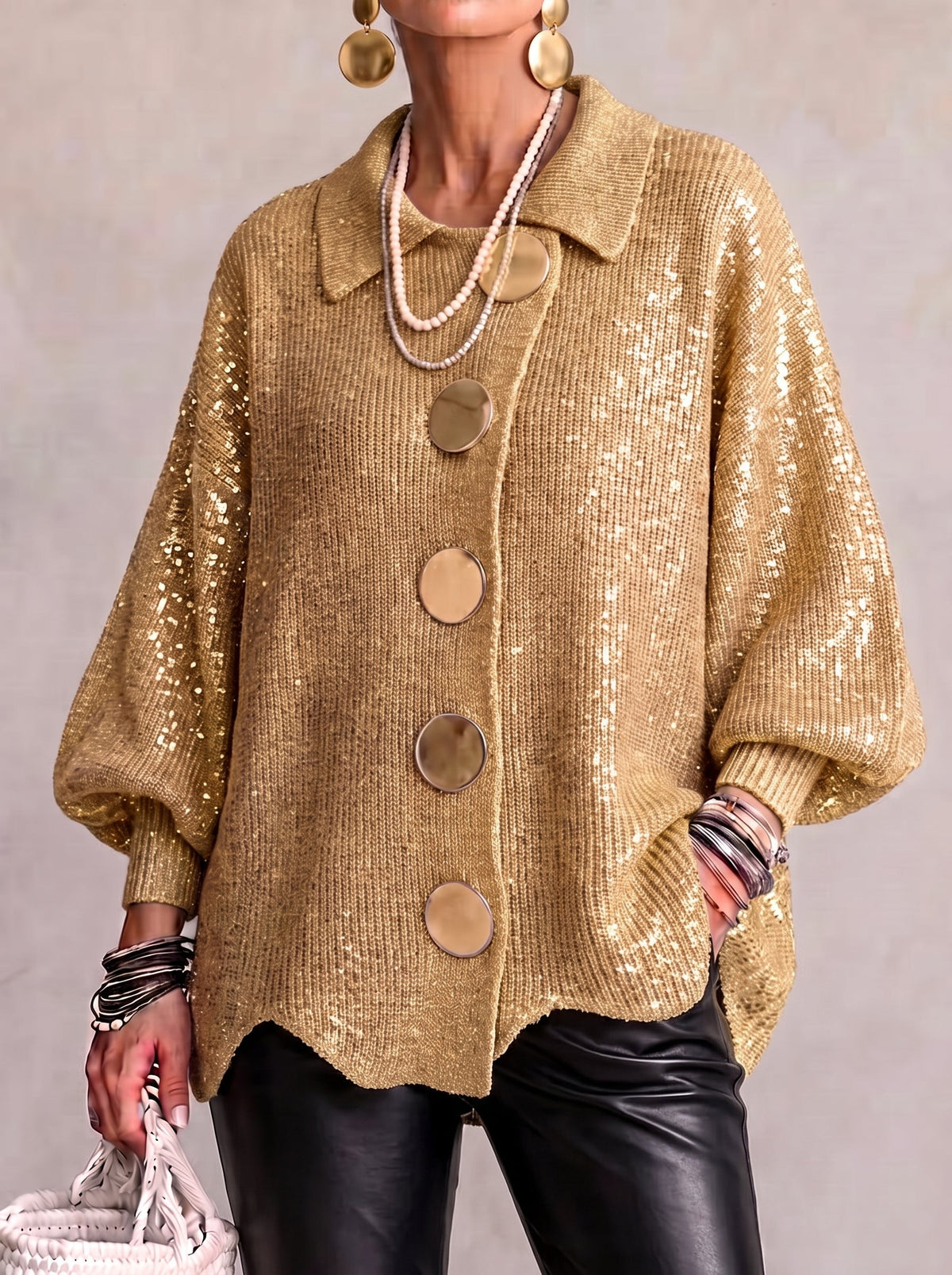 Isadora | Oversized Collared Cardigan
