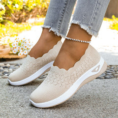Livia | Scalloped Mesh Trainers