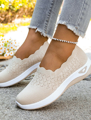 Livia | Scalloped Mesh Trainers