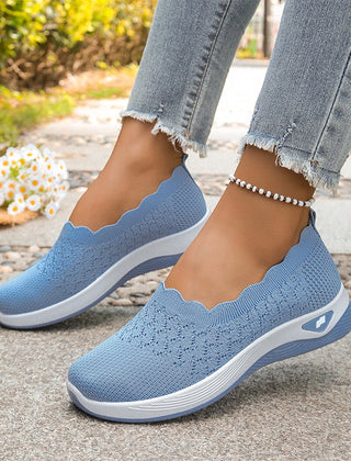 Livia | Scalloped Mesh Trainers