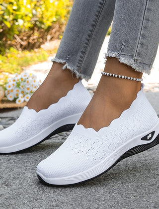 Livia | Scalloped Mesh Trainers