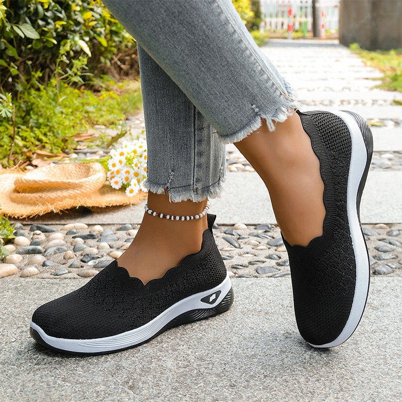 Livia | Scalloped Mesh Trainers