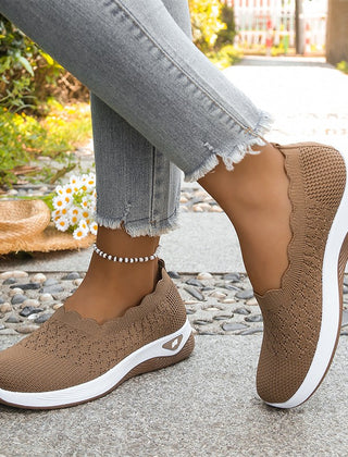 Livia | Scalloped Mesh Trainers