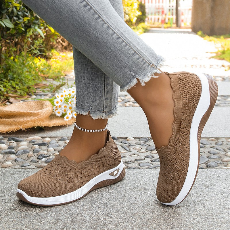 Livia | Scalloped Mesh Trainers